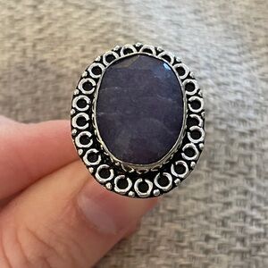 Sterling Silver Lavender Jade Ring